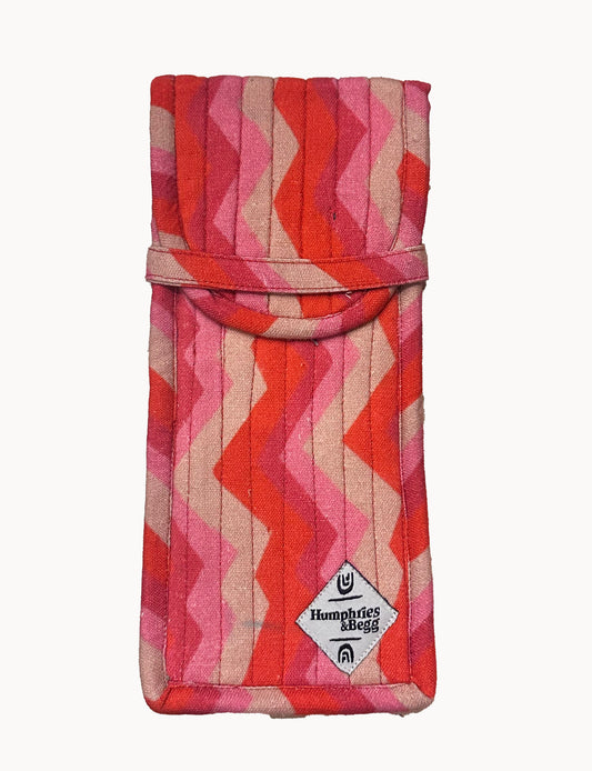 Quilted Glasses Case - 'Pink Spark'