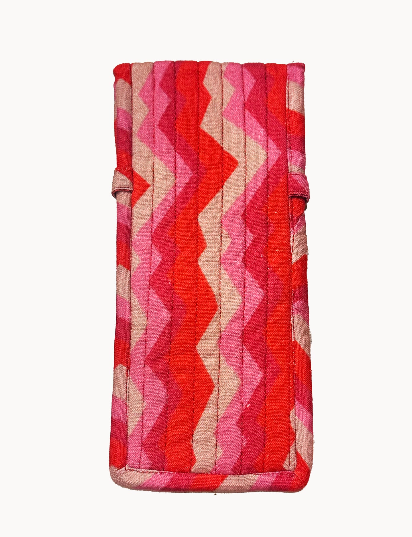 Quilted Glasses Case - 'Pink Spark'