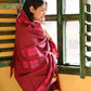Wool Shawl in 'Plum Check'