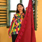 Wool Shawl in 'Plum Check'