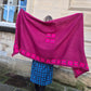 Wool Shawl in 'Burgundy Check' or 'Plum Check'