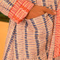 Quilted Housecoat reversible in 'Crimson and Powder Tulip