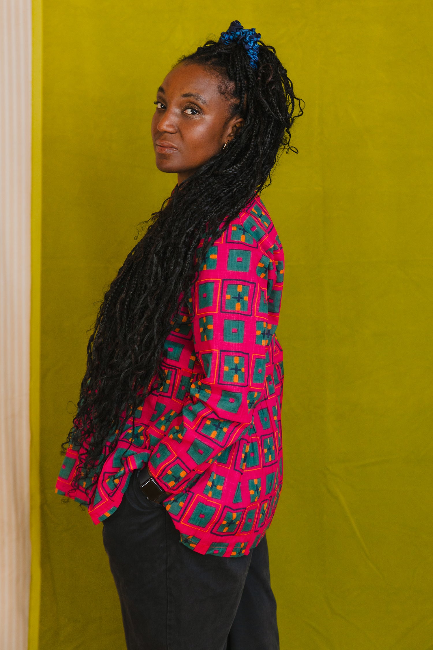 Cotton peplum blouse, pyjama top, daytime and night time, button front, indian collar sustainable fashion made in India