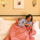 Bed Quilt in 'Crimson Tulip & Powder Tulip'