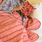 Bed Quilt in 'Crimson Tulip & Powder Tulip'