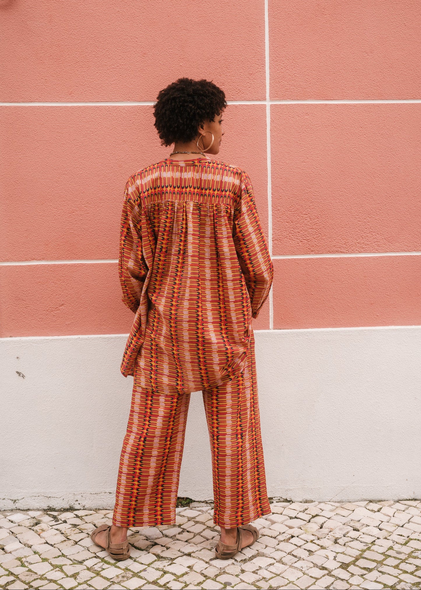 Wide Leg Penny Pants in 'Rainbow Stairs'