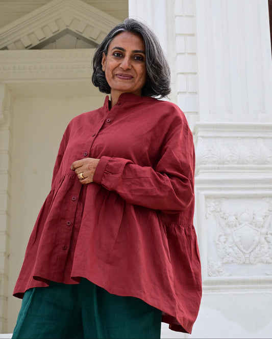 PRE-ORDER: Betty Blouse in 'Rust'