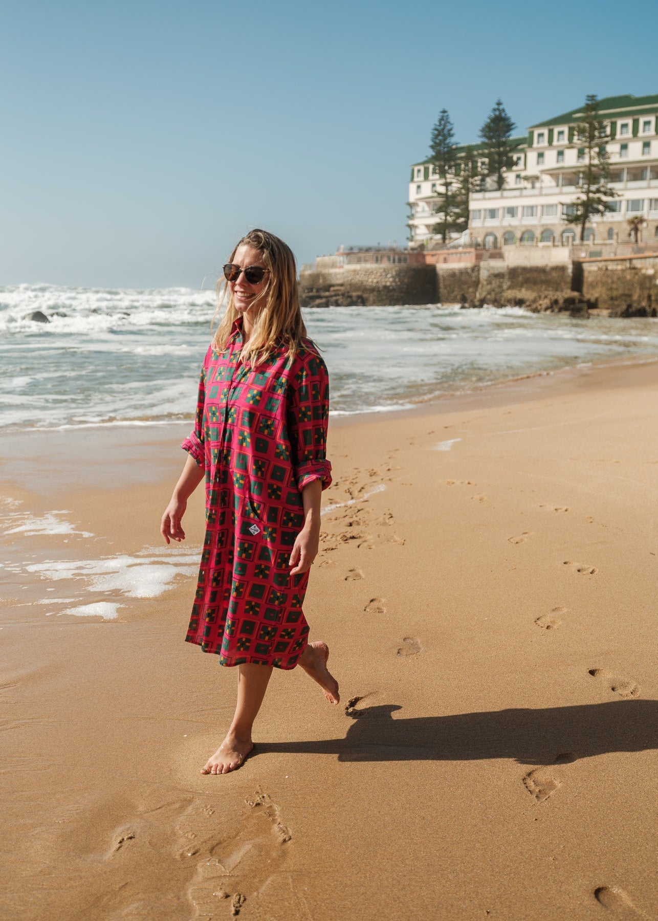 Shirt Dress in 'Splash of Orange'