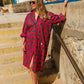 Shirt Dress in 'Splash of Orange'