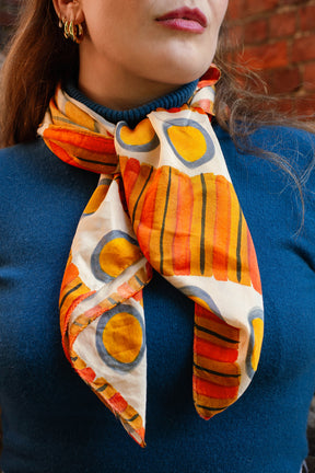 Silky Scarf in 'Oranges On White'
