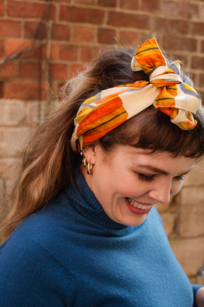 Silky Scarf in 'Oranges On White'