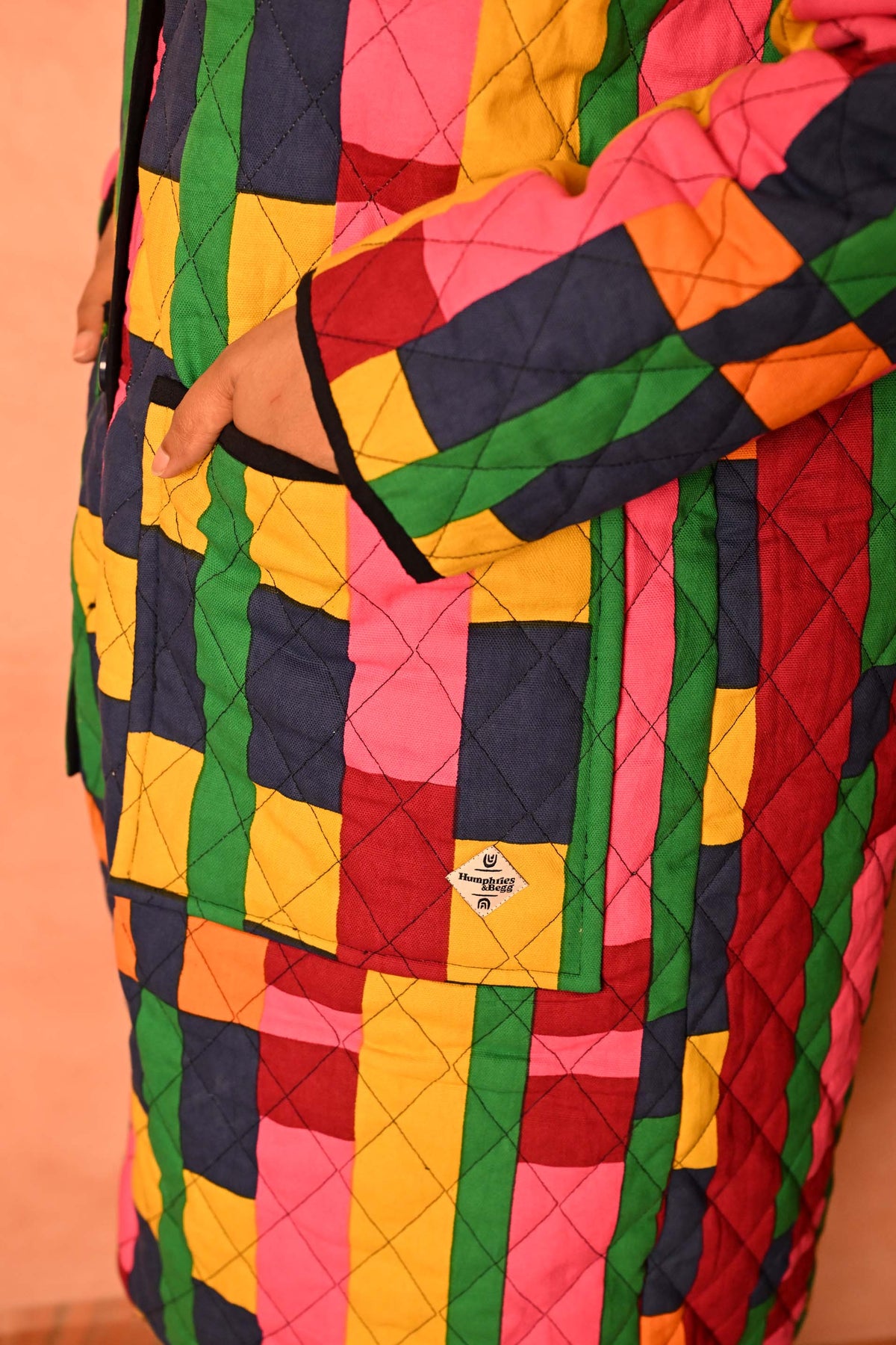 Quilted Overcoat in 'Sweet Shop'