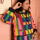 Quilted Overcoat in 'Sweet Shop'