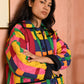 Quilted Overcoat in 'Sweet Shop'