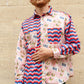 Men's Patchwork Shirt in 'Swirly Pants' & 'Candy Dreams'