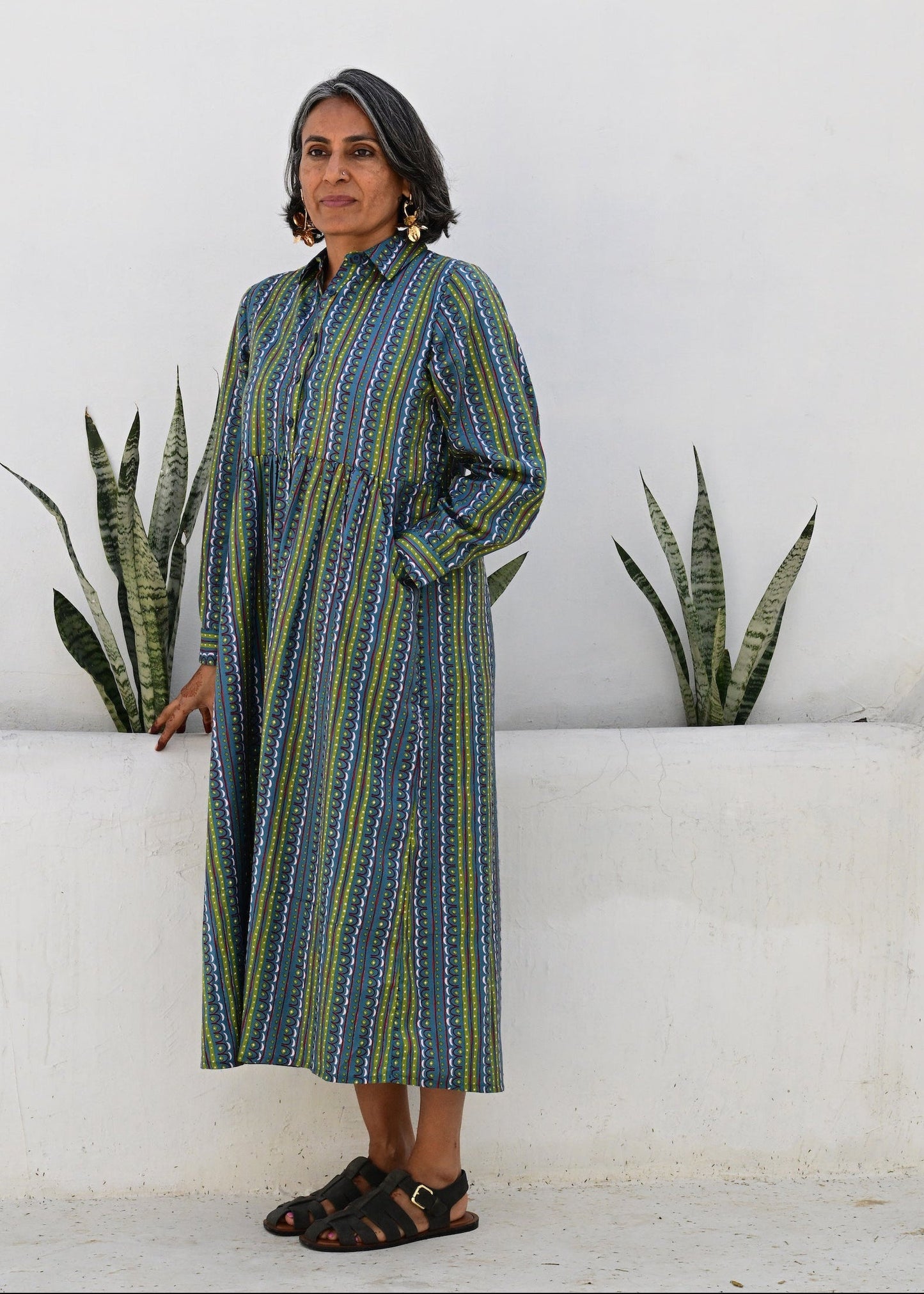 Jessie Dress in 'Teal Shangri La'