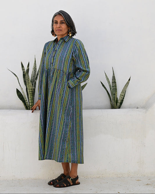 Jessie Dress in 'Teal Shangri La'