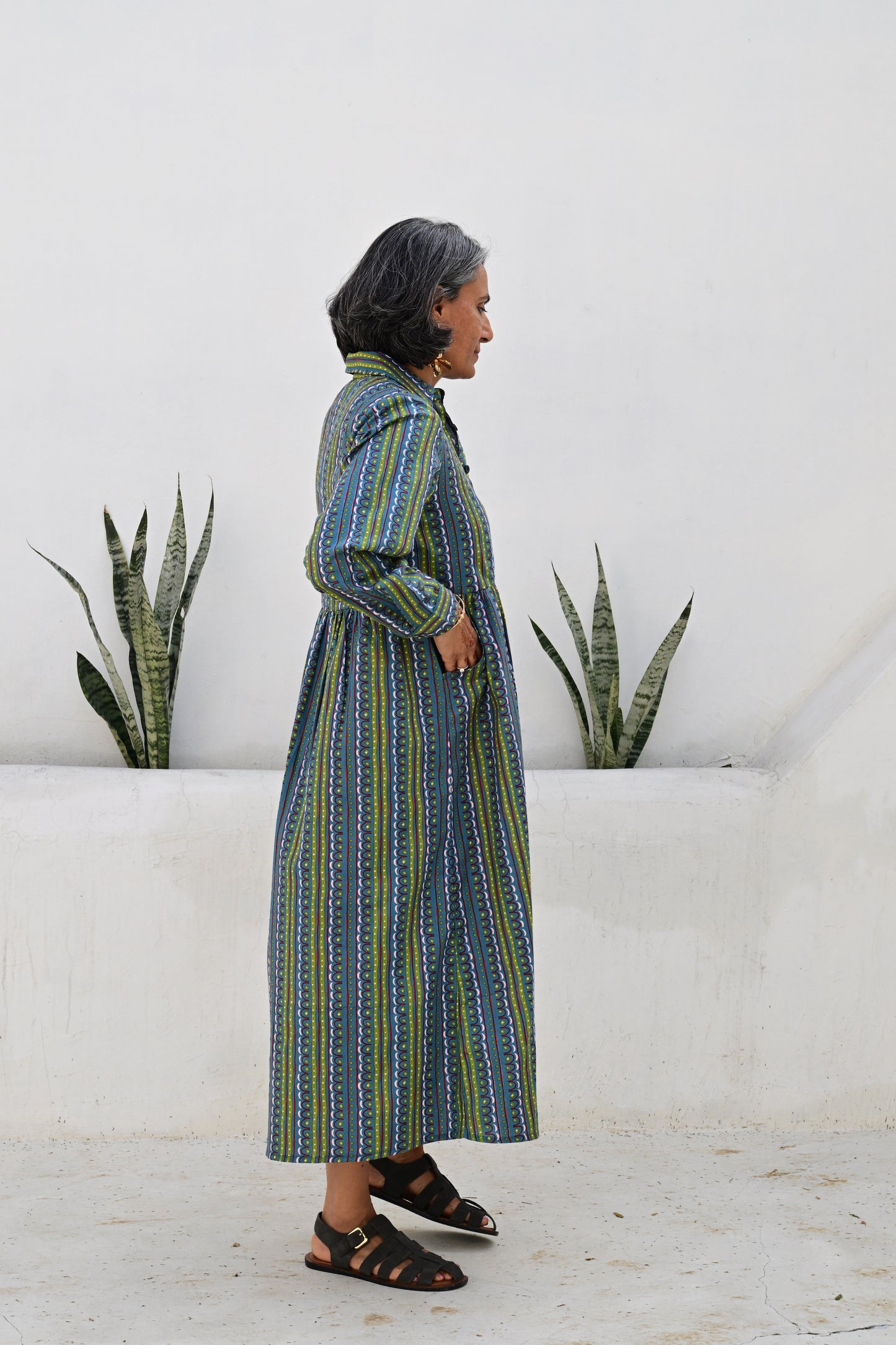 Jessie Dress in 'Teal Shangri La'