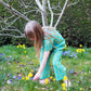 Kid's Trousers in 'Turquoise Flamingo'