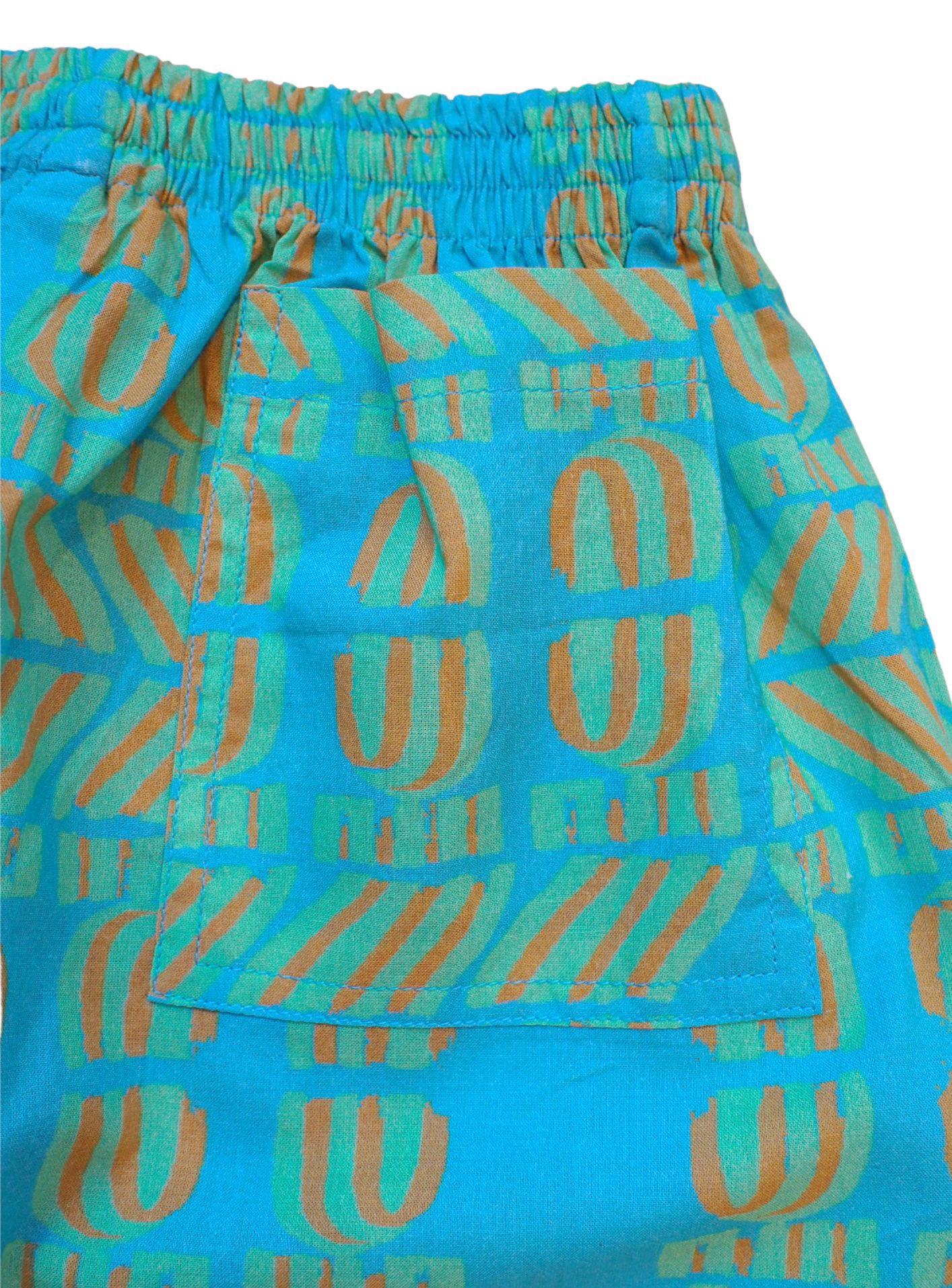 Kid's Trousers in 'Turquoise Flamingo'