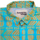 Kid's Short Sleeved Shirt in 'Turquoise Flamingo'