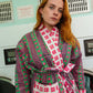 block printed fabric, indian blockprinting, housecoat, padded robe, dressing gown, colourful dressing gown, padded dressing gown, patchwork dressing gown, quilted robe, quilted dressing gown