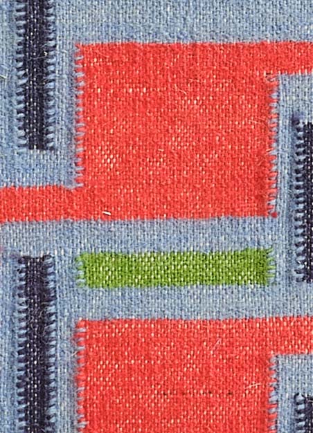 Mini Handwoven Cotton Dhurrie Rug in 'Up & Down'