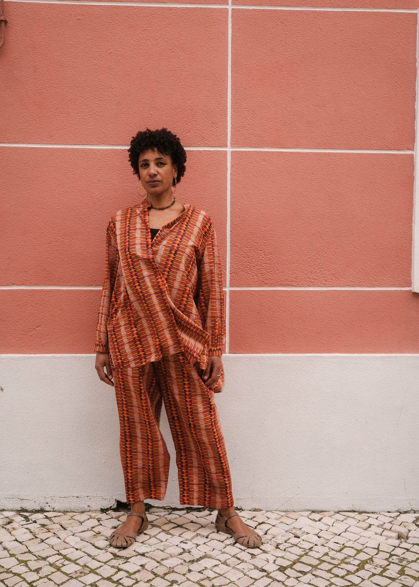 Wide Leg Penny Pants in 'Rainbow Stairs'