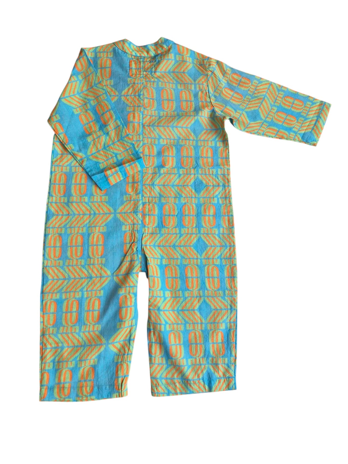 Kid's Playsuit in 'Turquoise Flamingo'