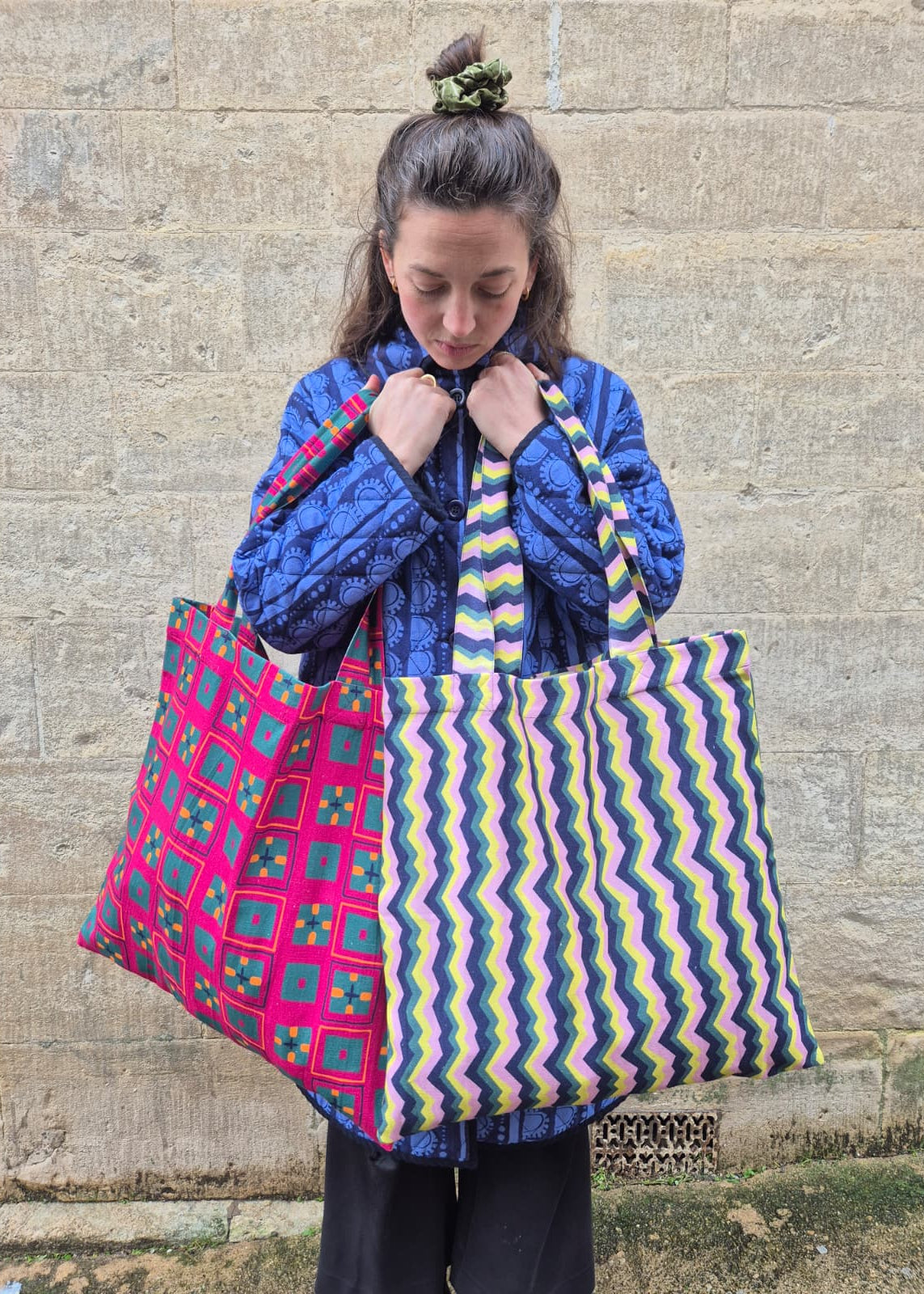 Giant Tote Bag in 'Distant Dream' Canvas