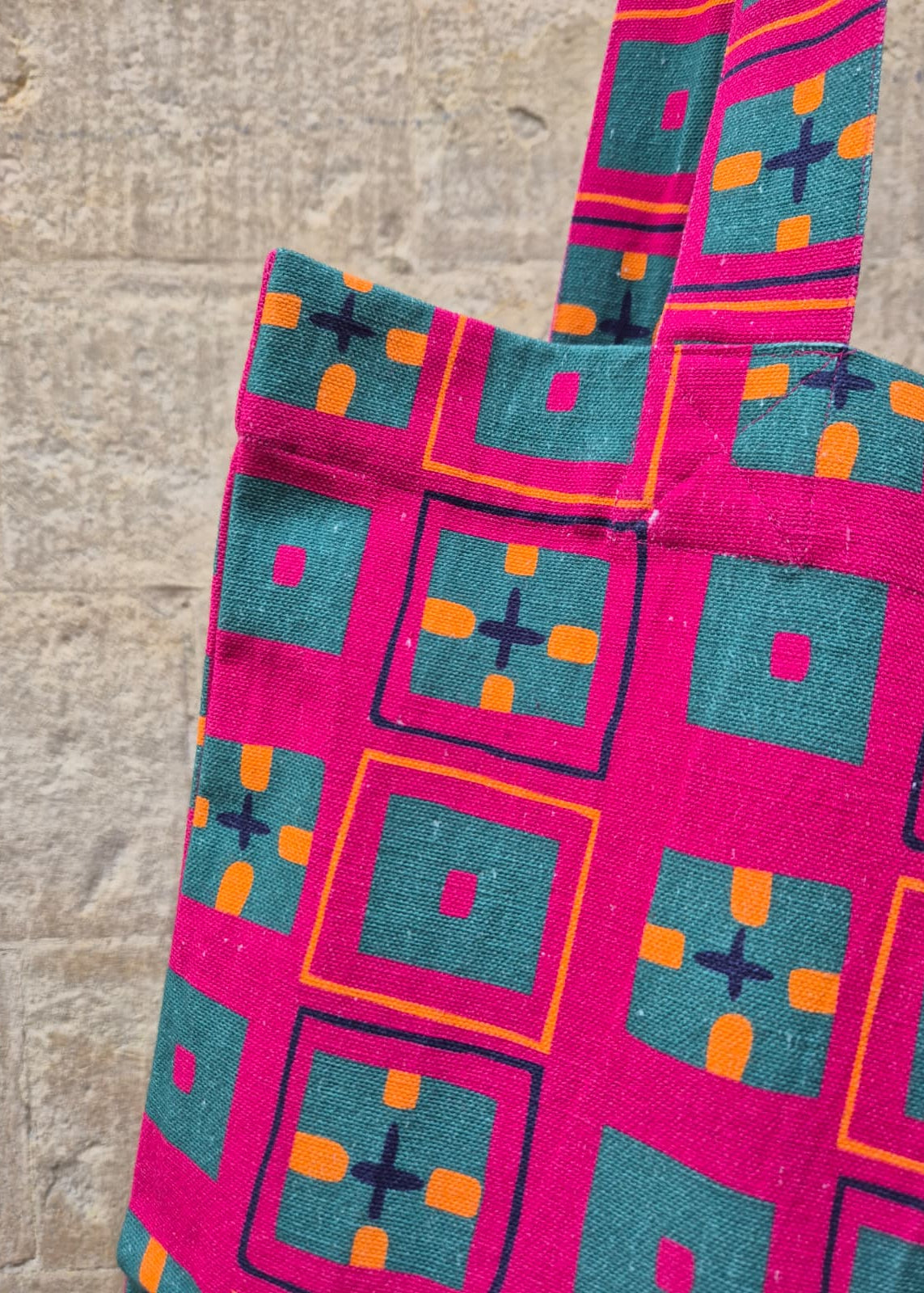 Giant Tote Bag in 'Splash of Orange' Canvas