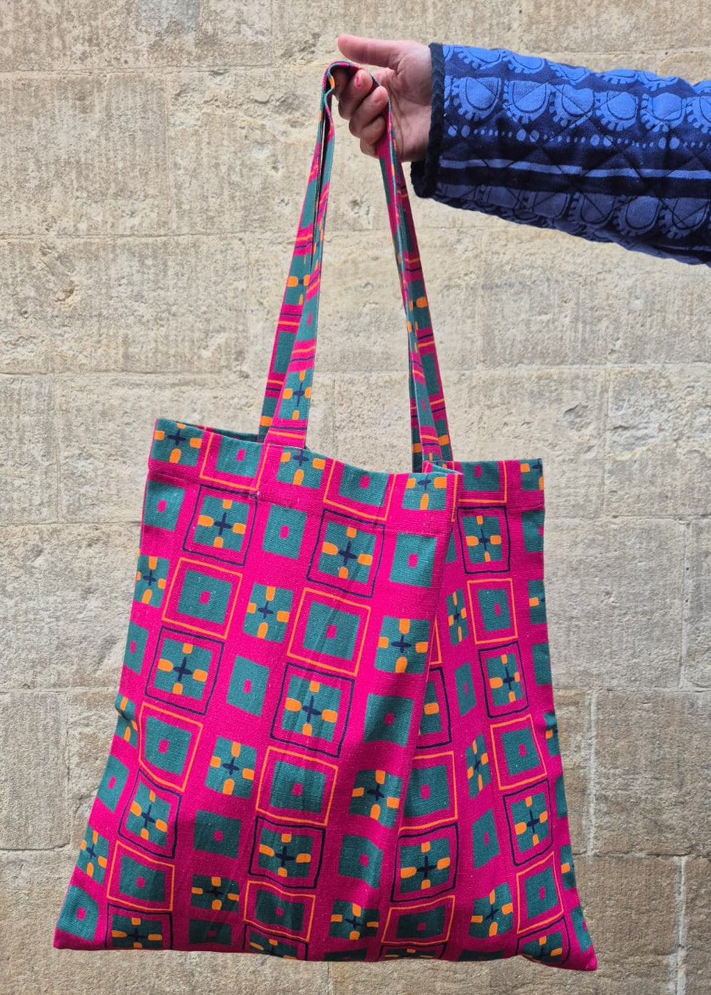 Giant Tote Bag in 'Splash of Orange' Canvas