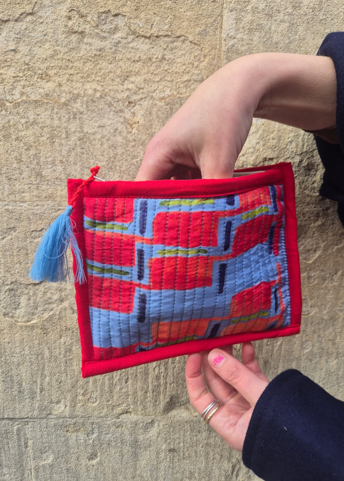 Quilted Pouch 'Up and Down'
