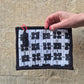 Quilted Pouch 'Black & White Chess set'