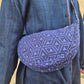 Cross Body Bag in Purple Honeycomb