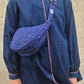 Cross Body Bag in Purple Honeycomb