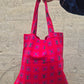 Giant Tote Bag in 'Hot Pink Bric a Brac' Light Canvas