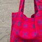 Giant Tote Bag in 'Hot Pink Bric a Brac' Light Canvas