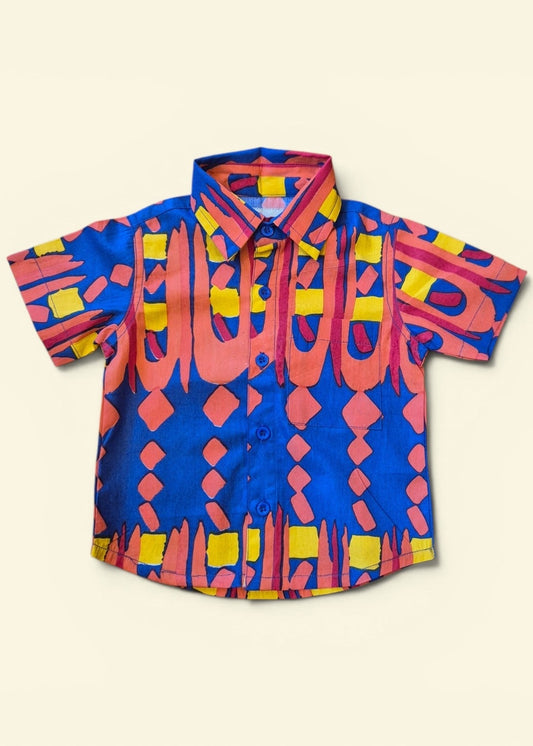 Kid's Short Sleeved Shirt in 'Waterfall'
