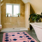Large Handwoven Cotton Dhurrie Rug in 'Pink Diamond'