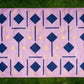 Large Handwoven Cotton Dhurrie Rug in 'Pink Diamond'