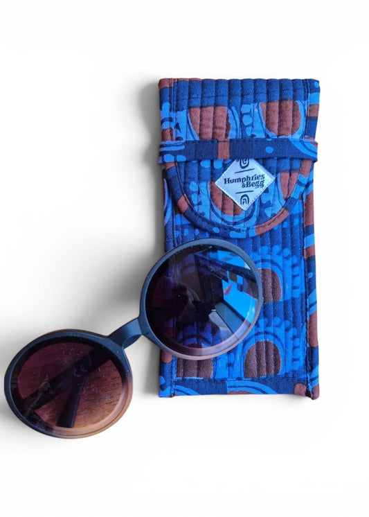 Quilted Glasses Case - Burgundy Bead