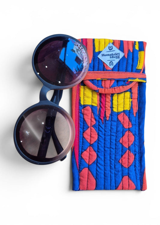 Quilted Glasses Case - Waterfall