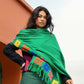 Wool Shawl in 'Green Bric a Brac'