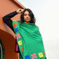Wool Shawl in 'Green Bric a Brac'