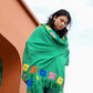 Wool Shawl in 'Green Bric a Brac'