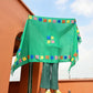Wool Shawl in 'Green Bric a Brac'