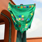 Wool Shawl in 'Green Bric a Brac'