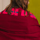 Wool Shawl in 'Burgundy Check'