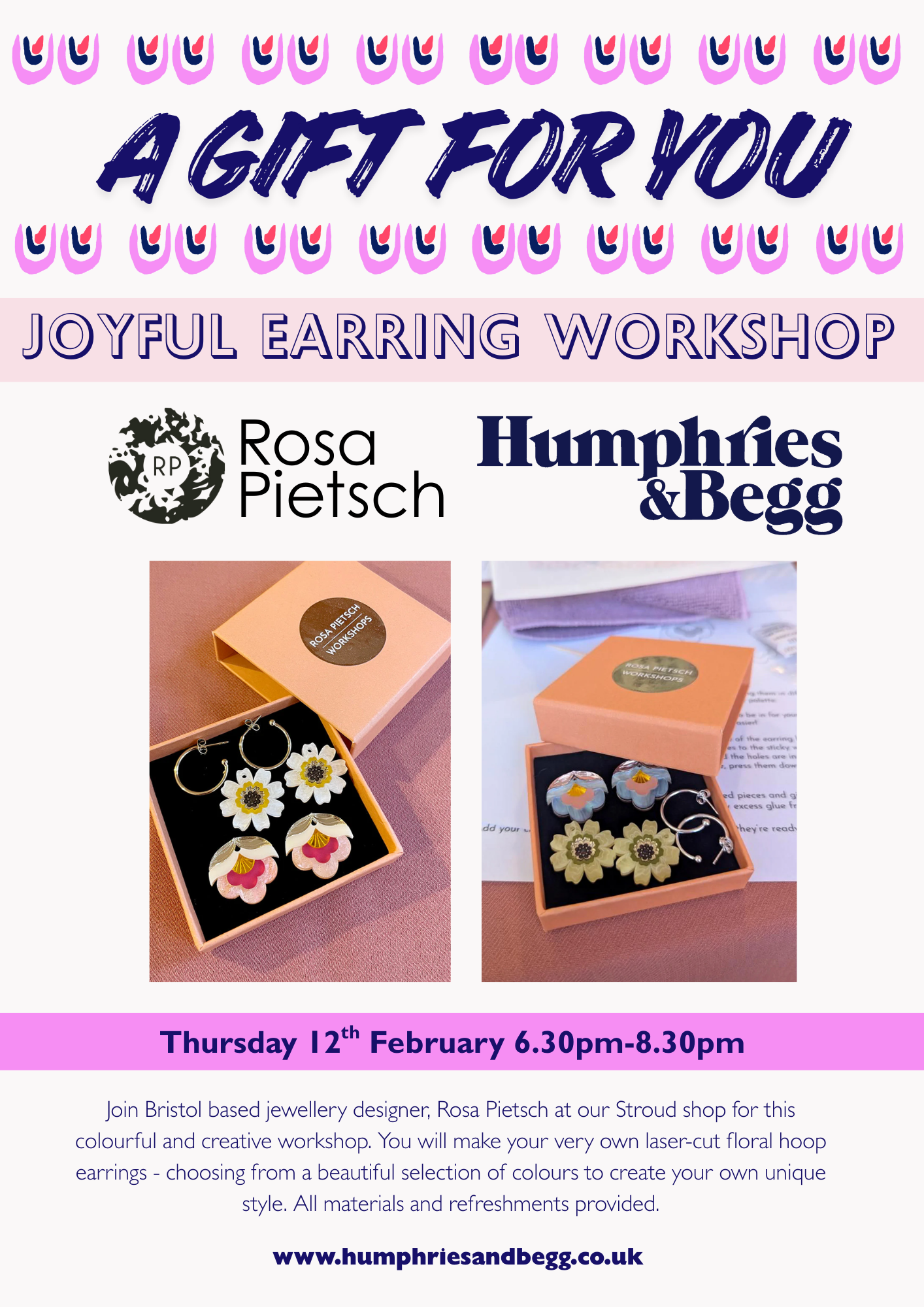 Rosa Pietsch Workshop- Create a pair of Joyful Earrings